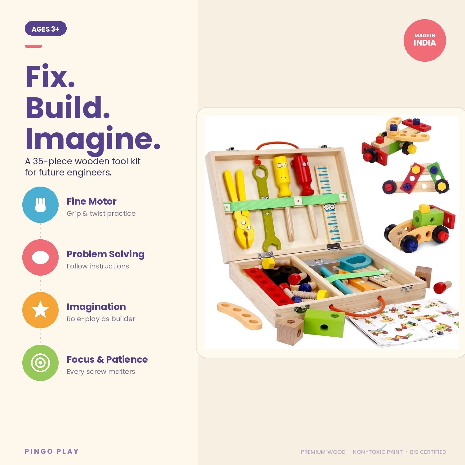 Tool Box for Kids (35 Pcs)