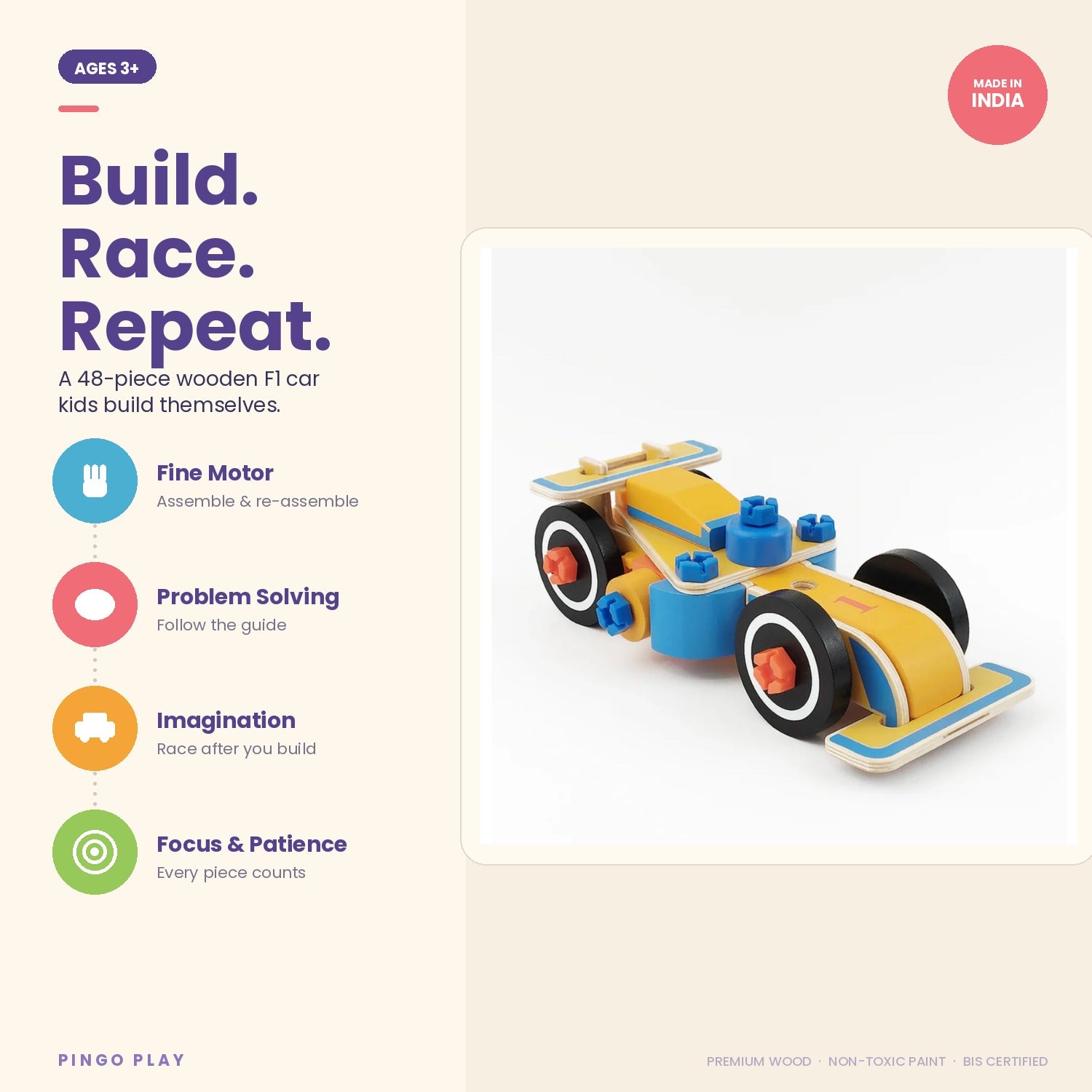 Formula 1 Car Construction Set (48 Pieces)