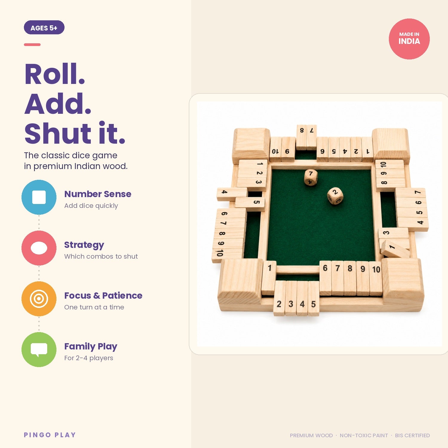 Shut The Box Dice Game