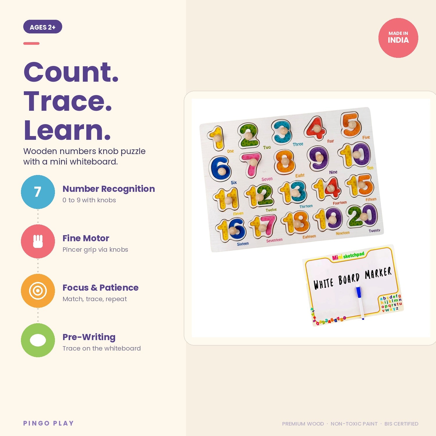 Numbers Puzzle with White Board