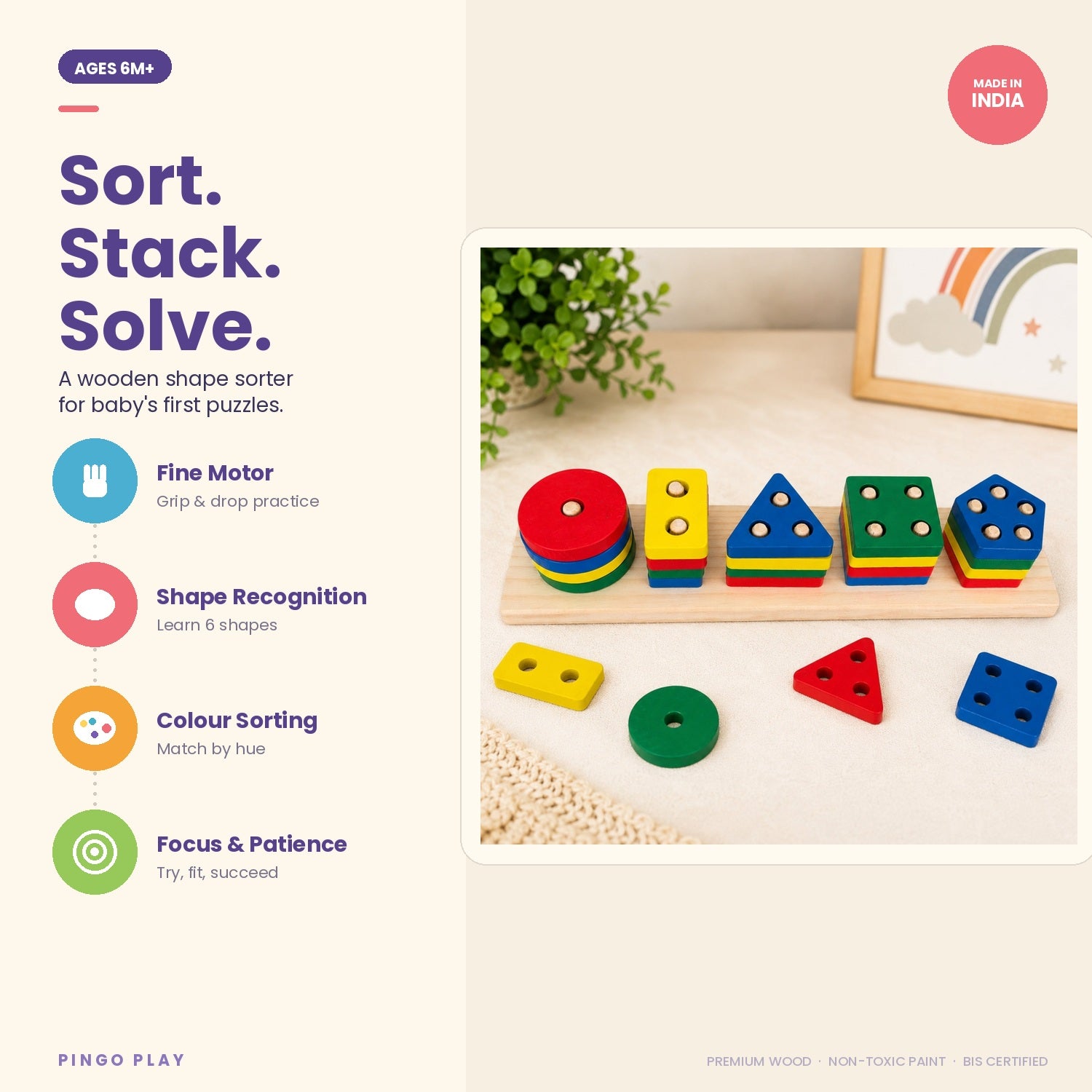 Shape Sorter Stacking Toy