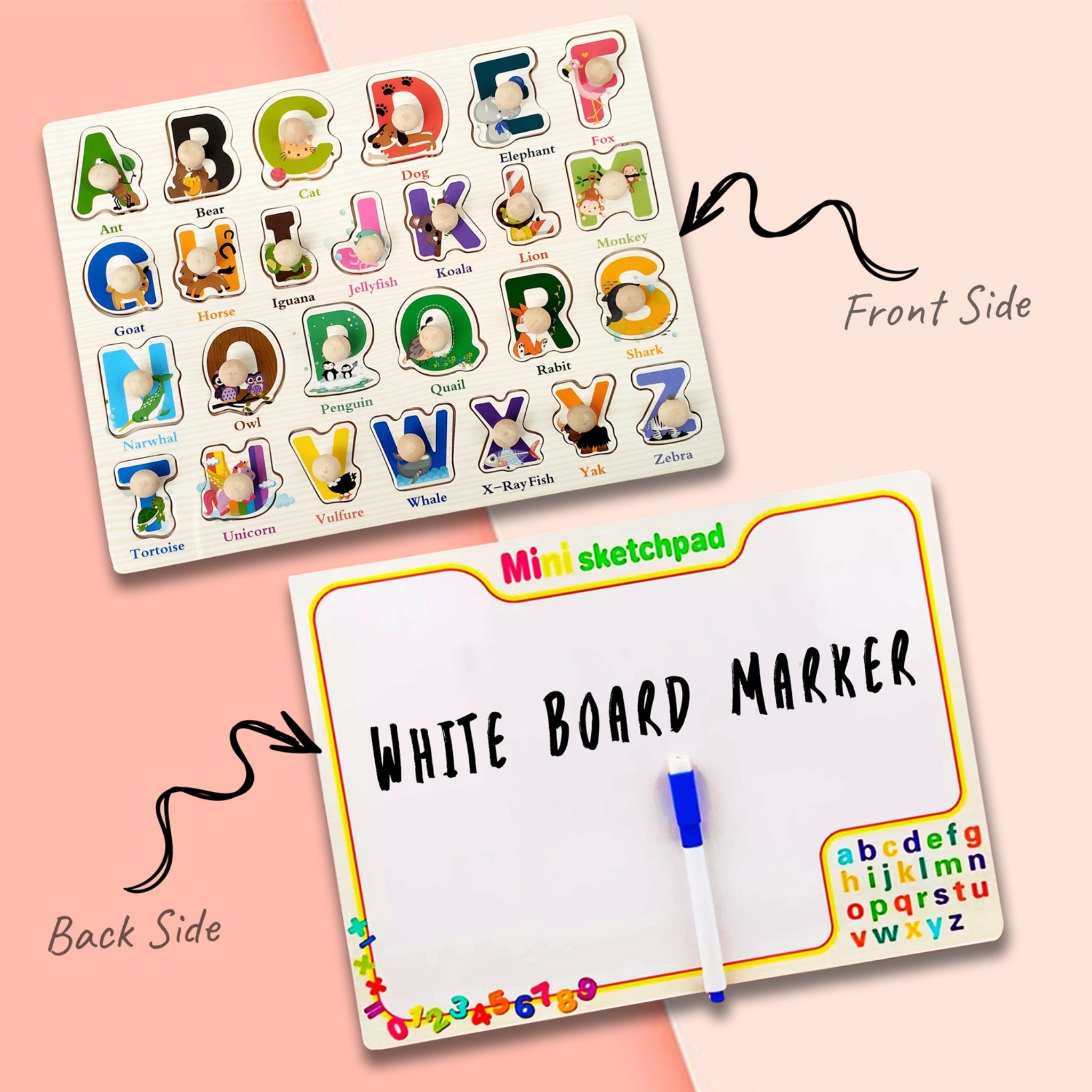 Alphabet Puzzle with White Board