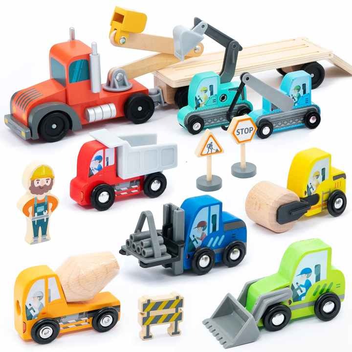 Construction Site Vehicles Carrier Set (14 units)