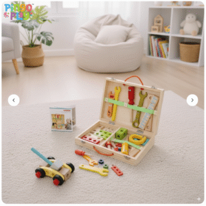 Premium Montessori Wooden Tool Box for Kids