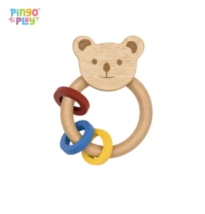 Wooden Bear Shaped Rattle