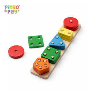 Wooden Shape Sorter Board | Montessori Learning Toy for Kids | Color & Geometry Sorting Puzzle