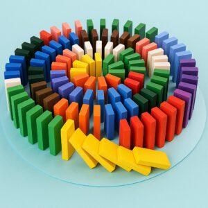 Colorful Wooden Domino (120 Pcs)